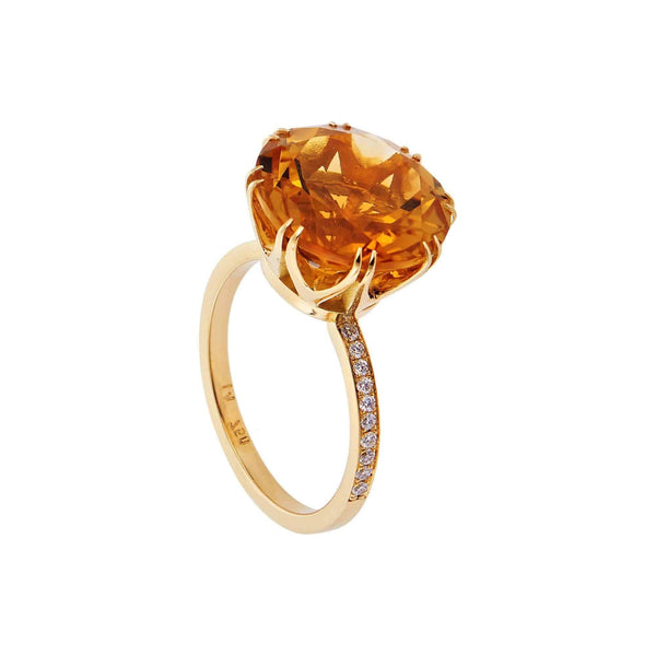Ileana Makri Solitaire Crown Ring Citrine