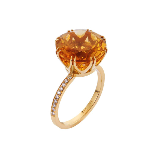 ileana makri Solitaire Crown Ring Citrine