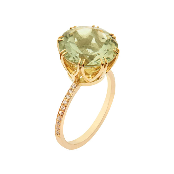 ileana makri Solitaire Crown Ring Green Amethyst