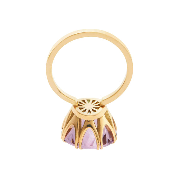 Ileana Makri Solitaire Crown Ring Pink Amethyst