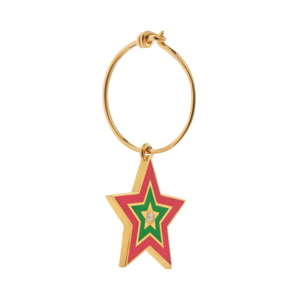 Ileana Makri Star Burst Hoops Pink