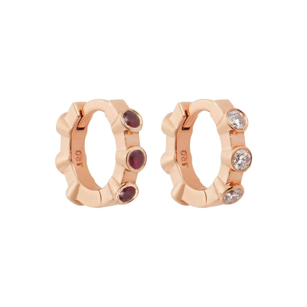 ileana makri Stepping Stone Midi Hoops P-D-RU