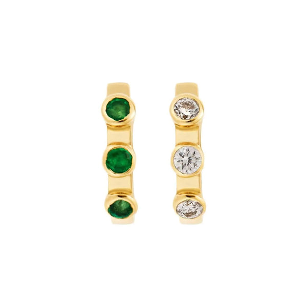 Ileana Makri Stepping Stone Midi Hoops Y-D-EM