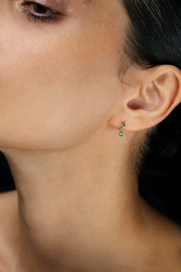 Ileana Makri Stepping Stone Midi Hoops Y-D-EM