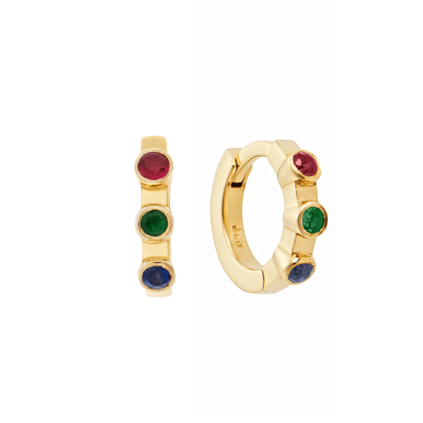 ileana makri Stepping Stone Midi Hoops Y-RU-TS-BS