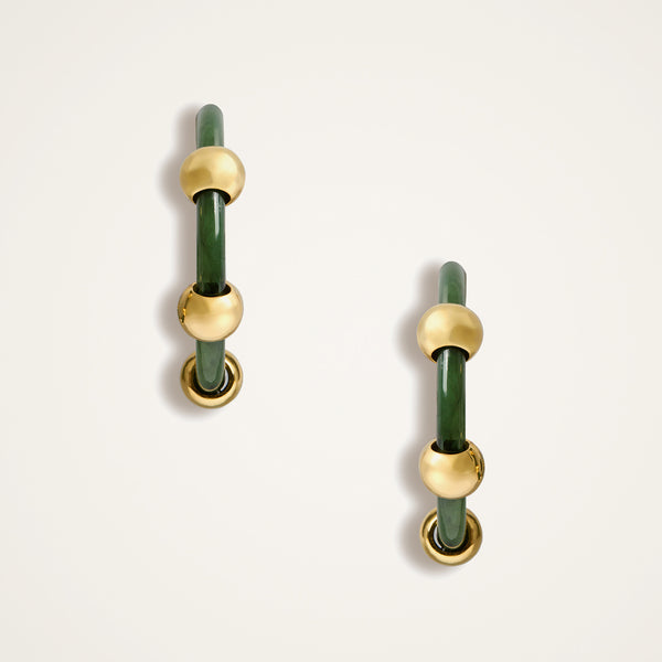 Ileana Makri Studded Hoops Solid Camouflage