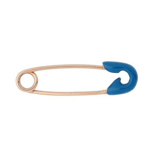 Ileana Makri Teal Enamel Safety Pin Earring