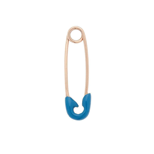 ileana makri Teal Enamel Safety Pin Earring