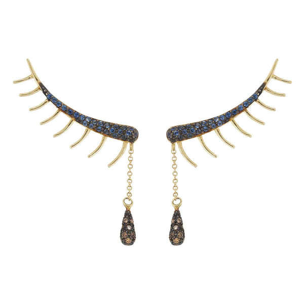 Ileana Makri Teared Eyelash Ear Cuff Y-Oxc-Bs-Chd