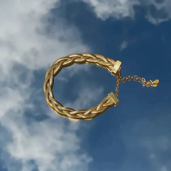 Ileana Makri Thick Braid Bracelet Slv