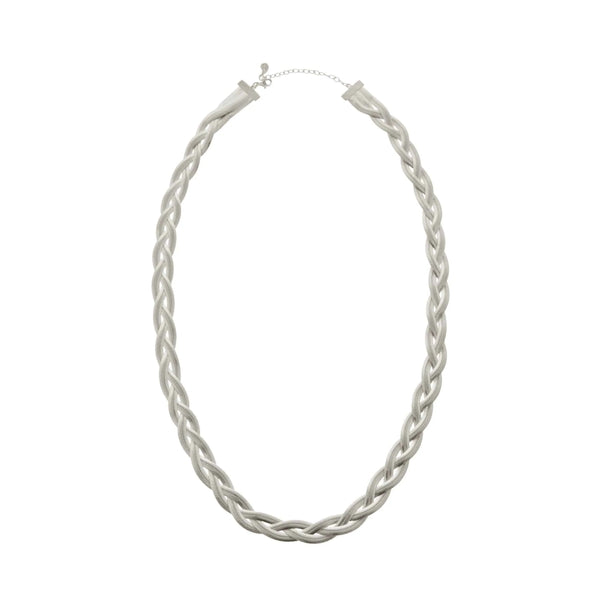 ileana makri Thick Braid Necklace Slv