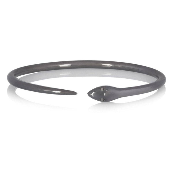 ileana makri Tiger Snake Bangle with Grey Diamonds
