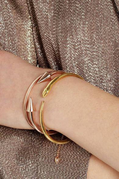 Ileana Makri Tiger Snake Bangle With Tsavorites