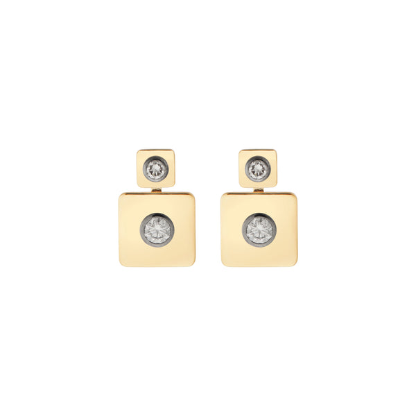 ileana makri Tile Drop Diamond Earrings