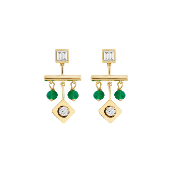 ileana makri Tile Emerald Drop Earrings