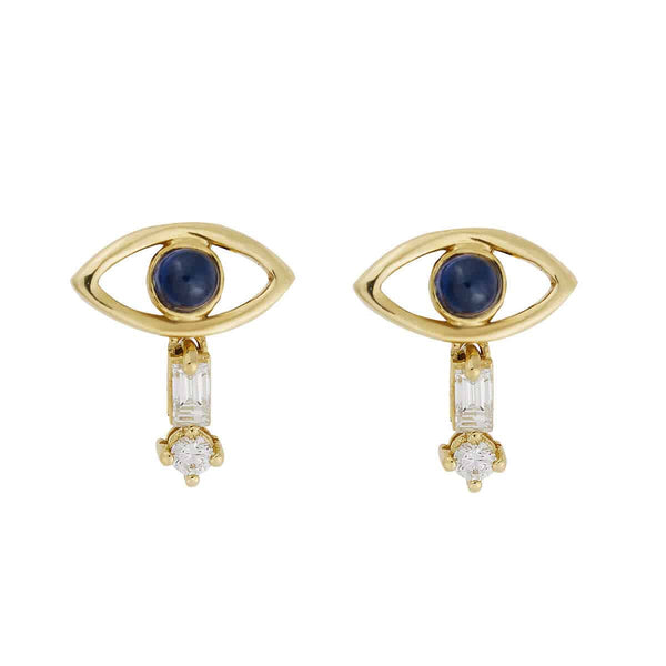 Ileana Makri Tiny Baguette Eye Stud Y-D-Bs
