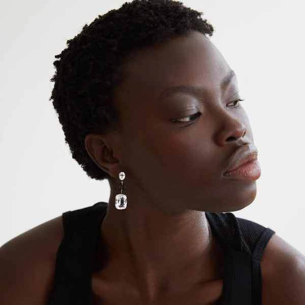 Ileana Makri Topaz Twinkler Black Enamel