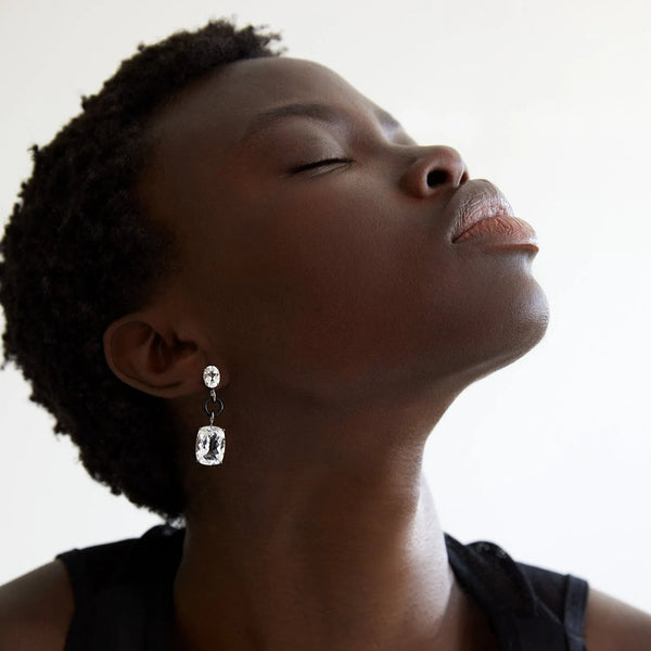 Ileana Makri Topaz Twinkler Black Enamel