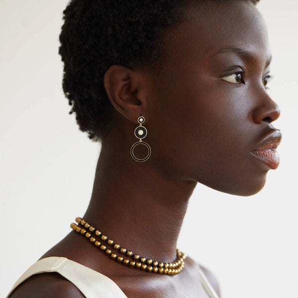 Ileana Makri Triple Solitaire Black Enamel