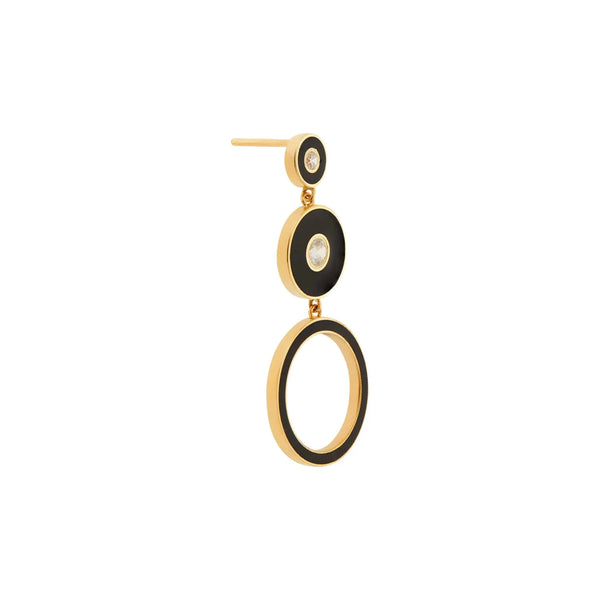 Ileana Makri Triple Solitaire Black Enamel