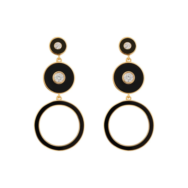 ileana makri Triple Solitaire Black Enamel