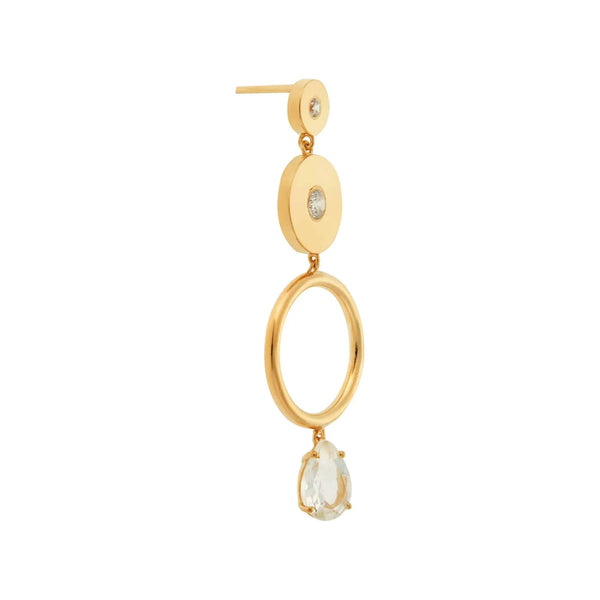 Ileana Makri Triple Solitaire White Topaz Drops