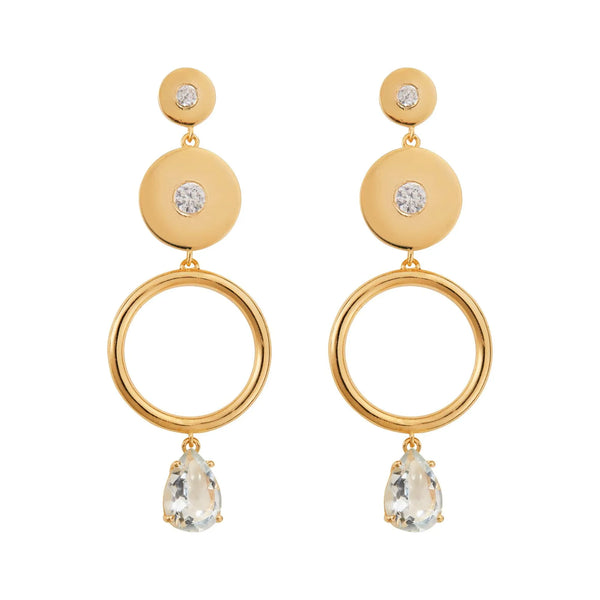ileana makri Triple Solitaire White Topaz Drops