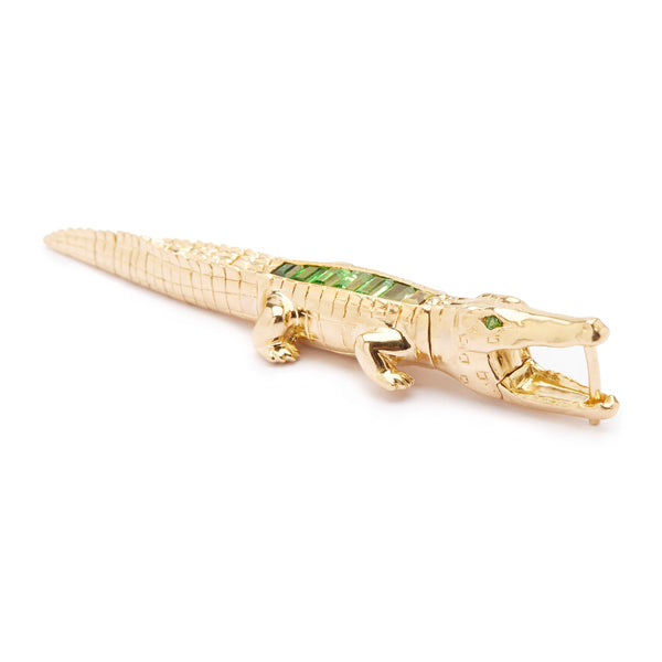 Ileana Makri Tsavorite Alligator Bite Earring