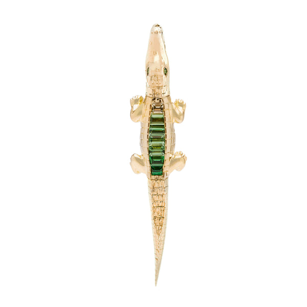 ileana makri Tsavorite Alligator Bite Earring