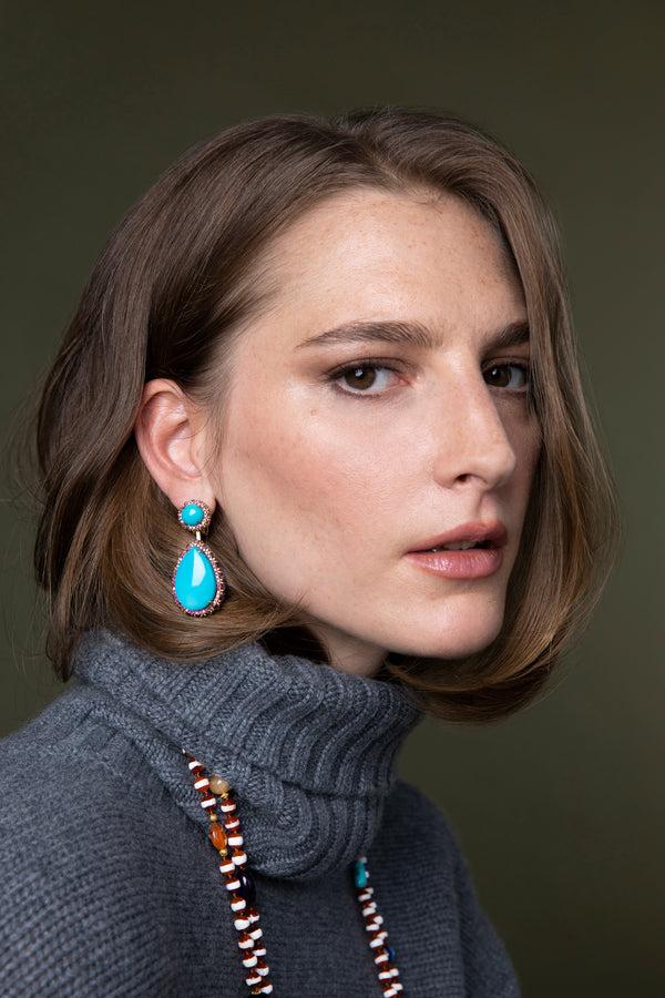 Ileana Makri Turquoise Serenade Earrings
