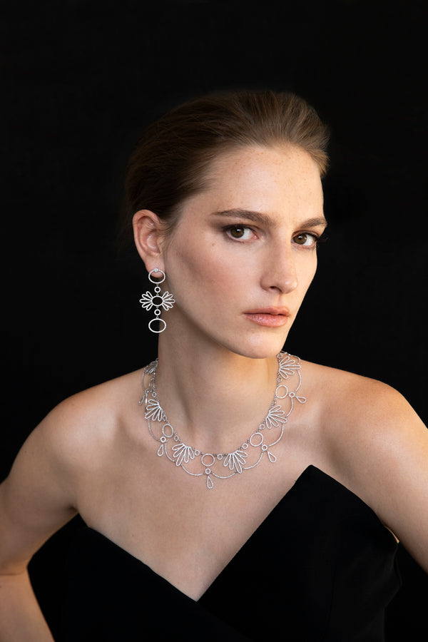 Ileana Makri Twiggy Flower Necklace W-D