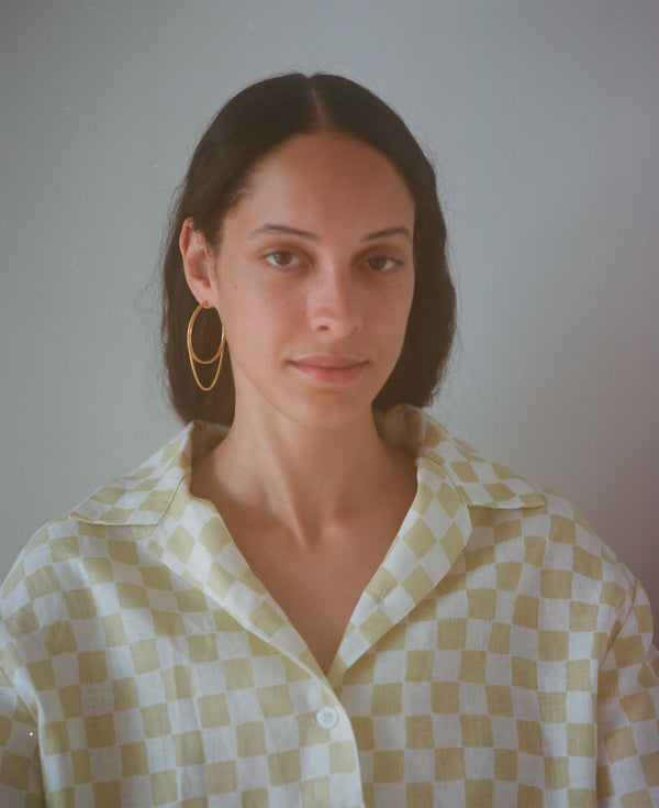 Ileana Makri Twinkler Large Hoop Earrings YG