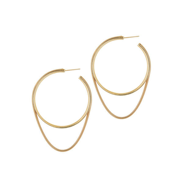 ileana makri Twinkler Large Hoop Earrings YG