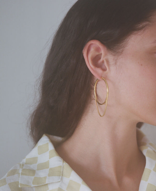 Ileana Makri Twinkler Large Hoop Earrings YG