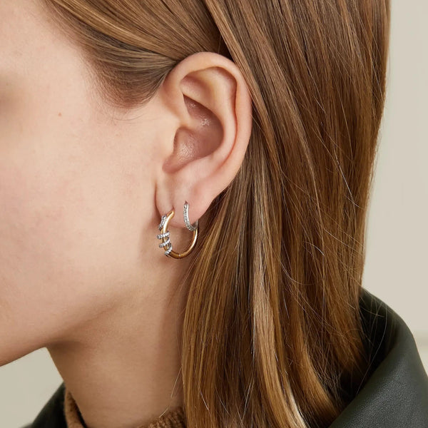 Ileana Makri Twisted Boa Hoops Y-W-D