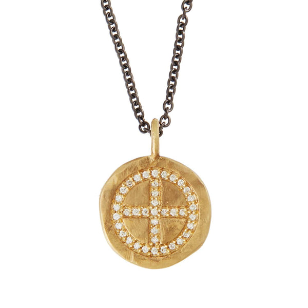 ileana makri Wheel Cross Carved Y-D