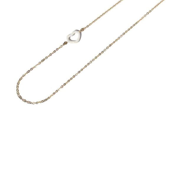 ileana makri White Enamel Heart Necklace