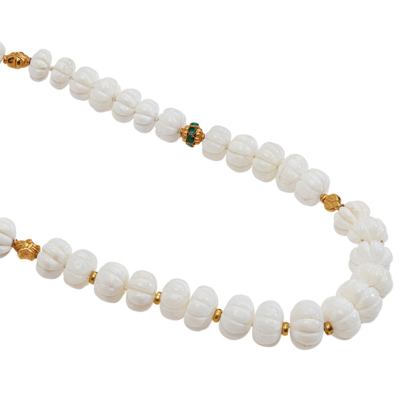 Ileana Makri White Opal Beaded Necklace 226 (84cm)