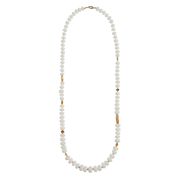 ileana makri White Opal Beaded Necklace 226 (84cm)