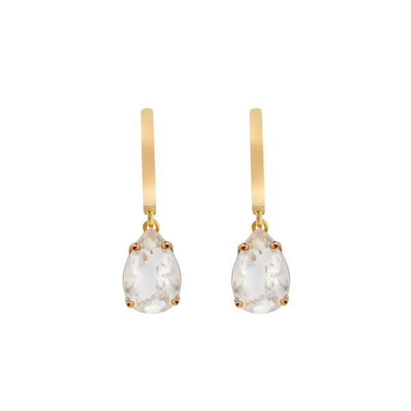 ileana makri White Topaz Pear Drop Hoops YP