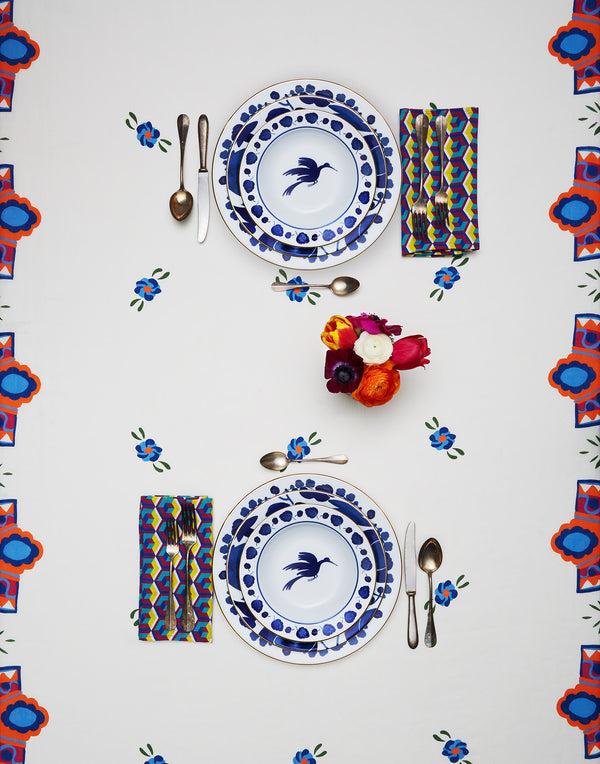 Ileana Makri Wildbird Blue Charger Plate