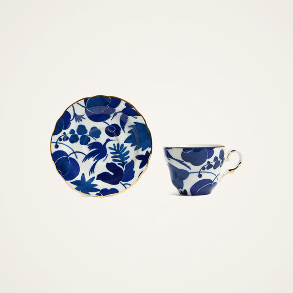 Ileana Makri Wildbird Blue Mama Tea Cup (Set Of 2)
