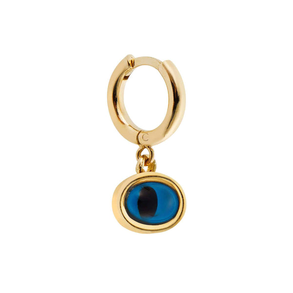 Ileana Makri Yellow Mini Oval Eye Hoops