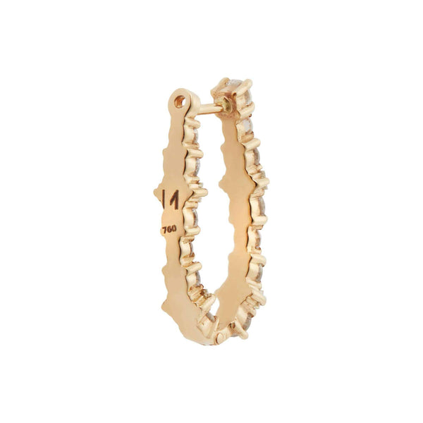 Ileana Makri Inside Out Rivulet Champagne Oval Hoops