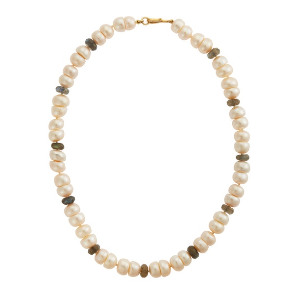 ileana makri Labradorite & Pearl Horizon Necklace 110 (45cm)