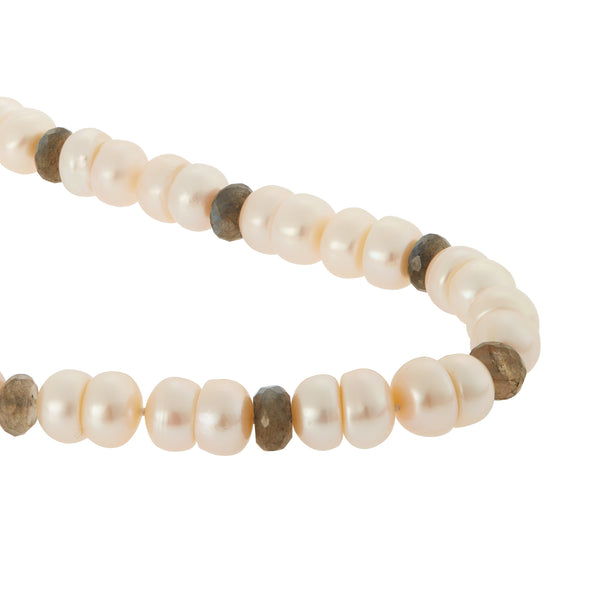 Ileana Makri Labradorite & Pearl Horizon Necklace 110 (45cm)