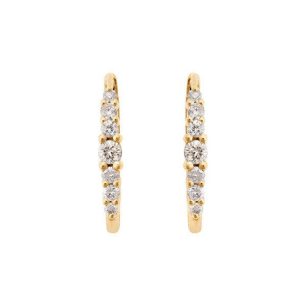 ileana makri Large Oval Hoops 7 Champagne Diamond Rivulet