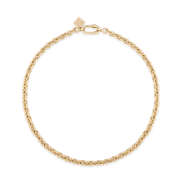 ileana makri Lee Cable Brushed Yellow Gold Chain Necklace (41cm)