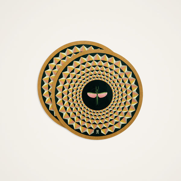 ileana makri Libelulla Disk Placemats Mustard (Set of 2)