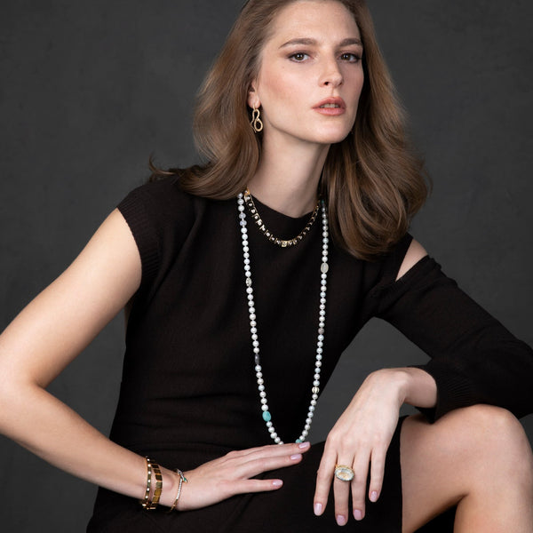 Ileana Makri Long Pearl Globetrotter Necklace 205 (95cm)